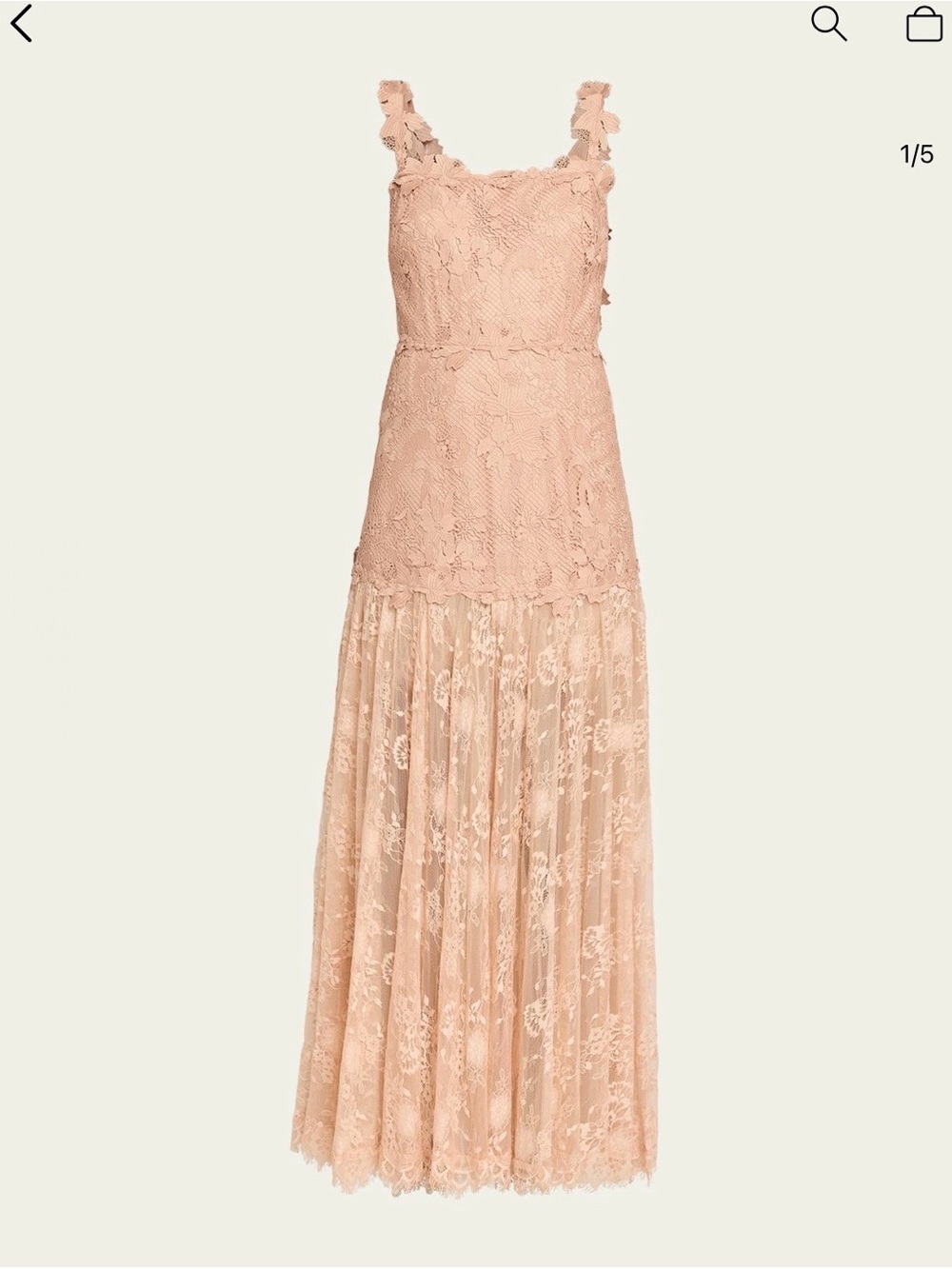 Kobi Halperin Blush Lace Maxi Dress